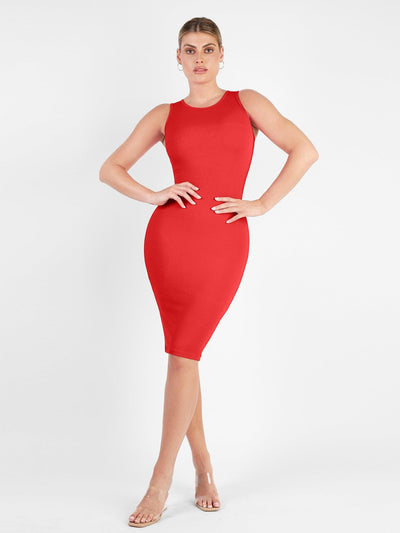 Shapewear Modal Tummy Control Midi Dresses