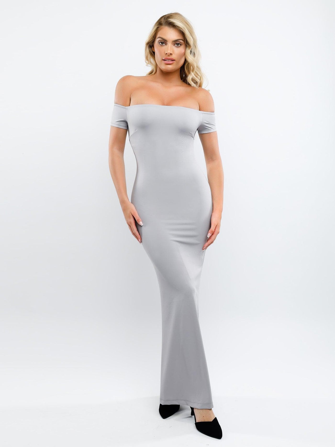 Shapewear Off-Shoulder Tummy Control Smoothing Maxi Dress