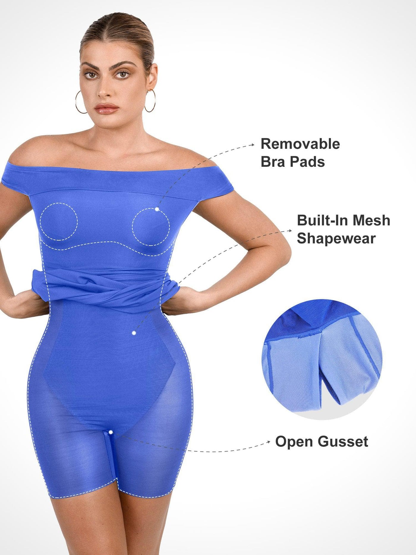 Shapewear Off-the-Shoulder Bodycon Mini Dress