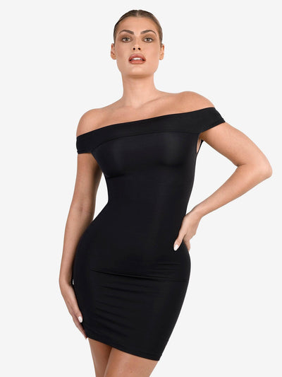 Shapewear Off-the-Shoulder Bodycon Mini Dress