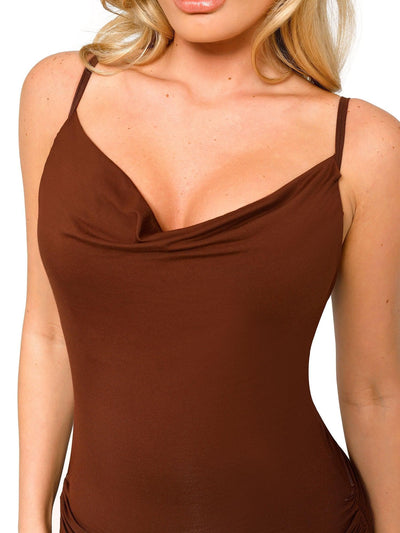 Shapewear Ruched Modal Bodycon Mini Slip Dress