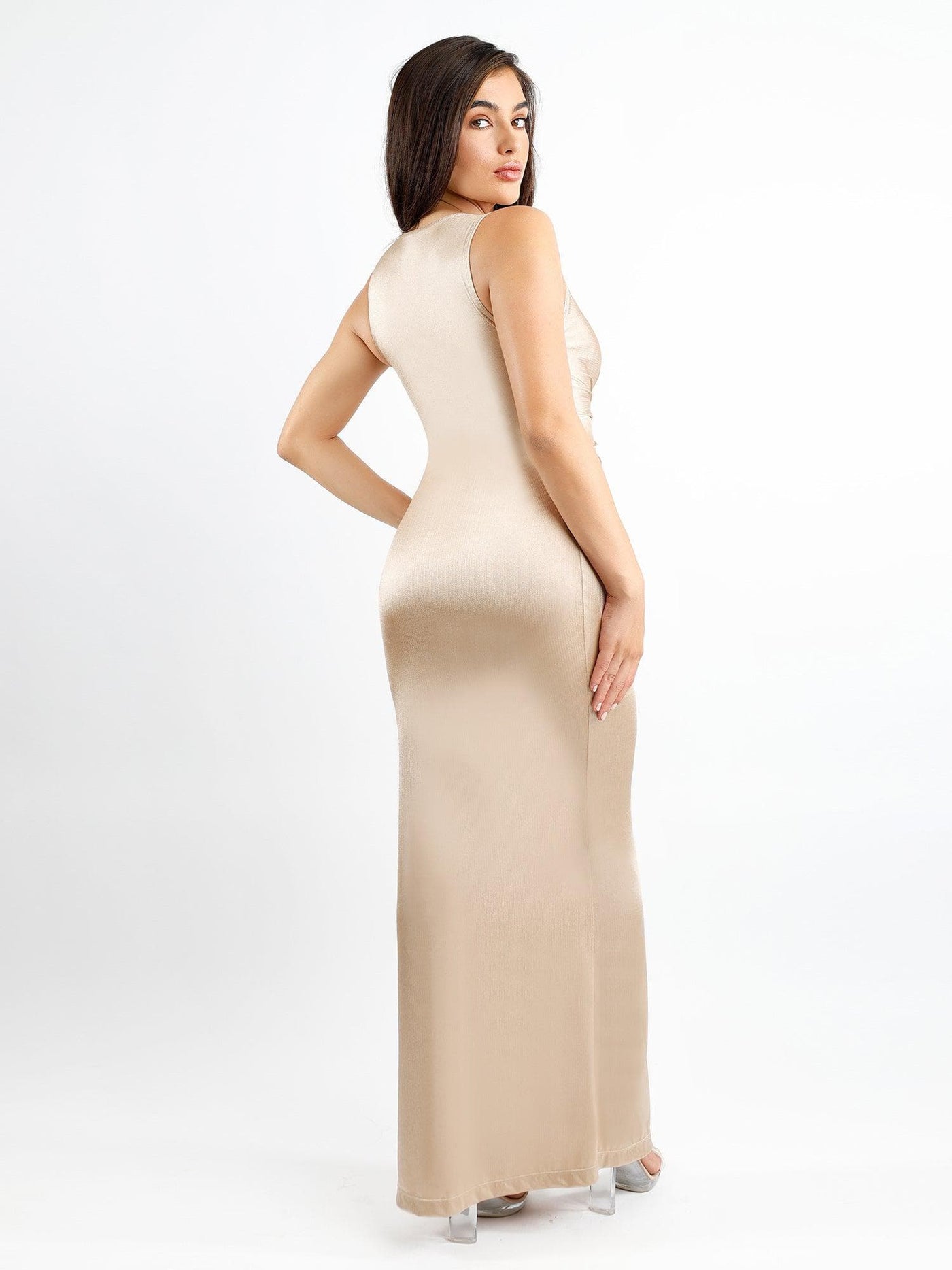 Shapewear Solid Shine Slimming Maxi Dresses or Bodysuit