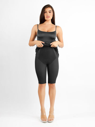 Shapewear Solid Shine Slimming Maxi Dresses or Bodysuit