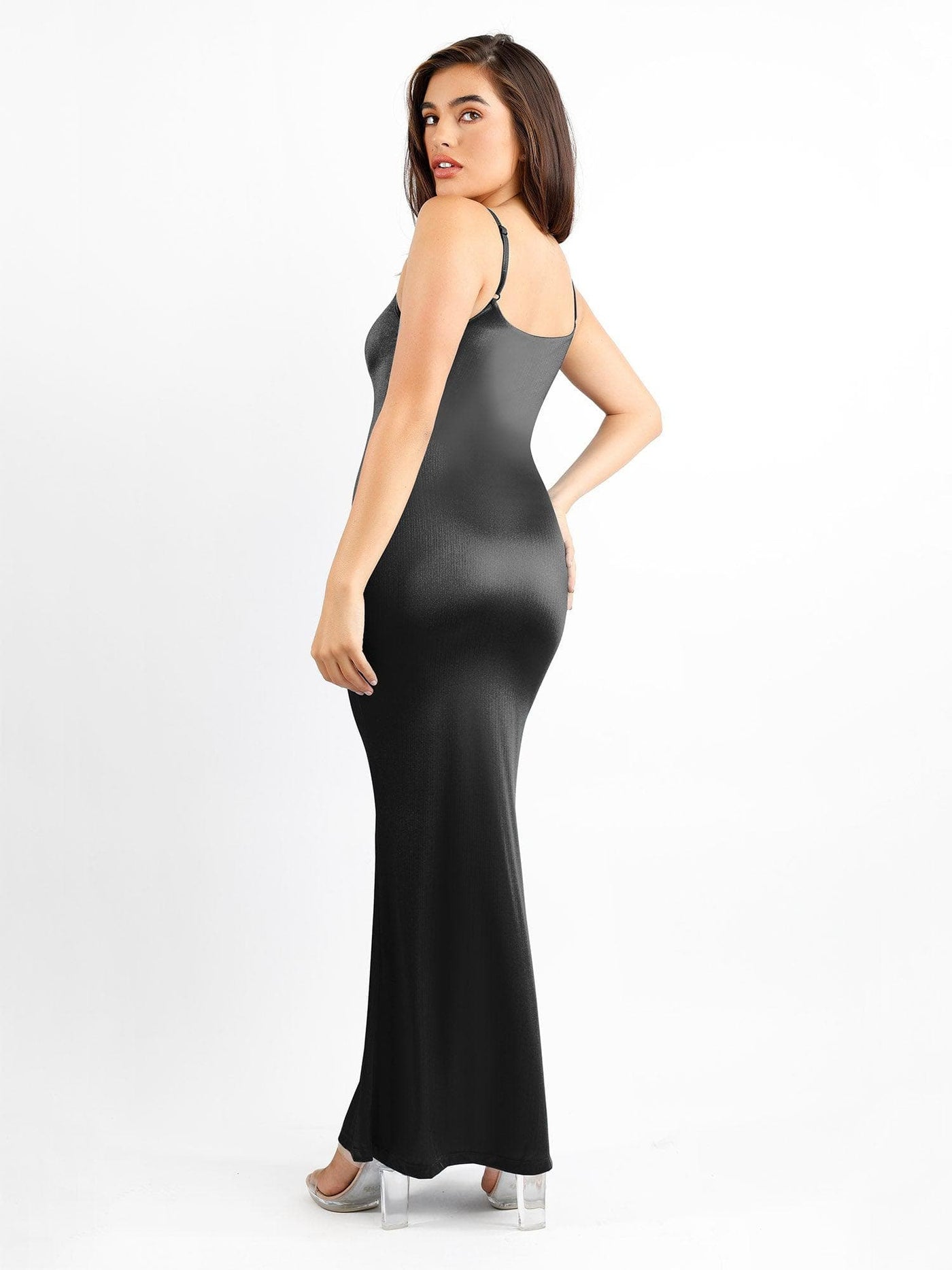 Shapewear Solid Shine Slimming Maxi Dresses or Bodysuit