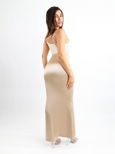 Shapewear Solid Shine Slimming Maxi Dresses or Bodysuit