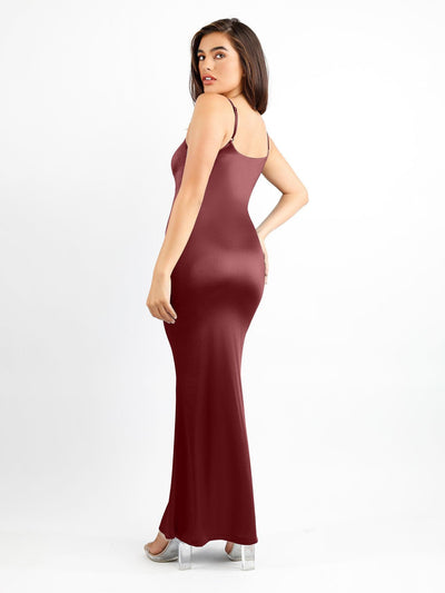 Shapewear Solid Shine Slimming Maxi Dresses or Bodysuit