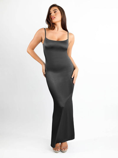 Shapewear Solid Shine Slimming Maxi Dresses or Bodysuit