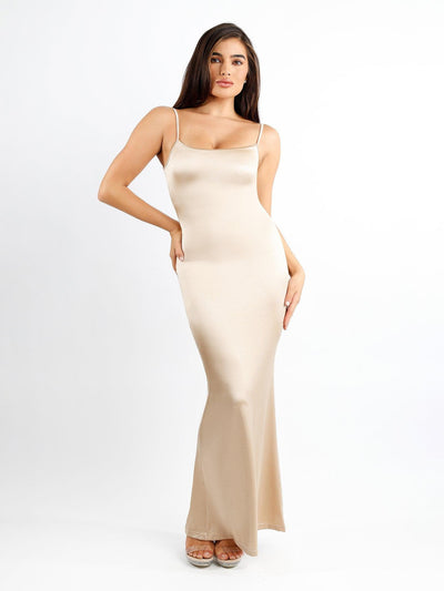 Shapewear Solid Shine Slimming Maxi Dresses or Bodysuit