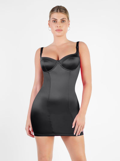 Shapewear Scuplting Satin Bustier Mini Dress