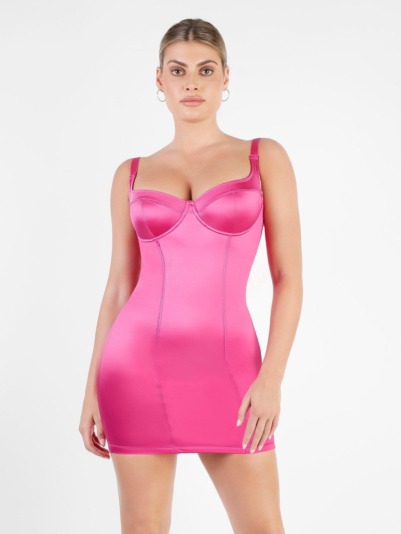 Shapewear Scuplting Satin Bustier Mini Dress