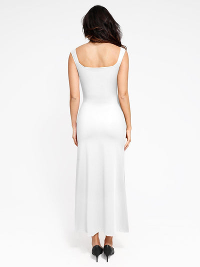 Shapewear Off-the-Shoulder Side Slit Slimming Maxi Dress