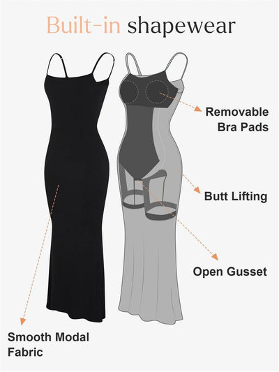 Shapewear Modal Slimming Maxi Slip Dress