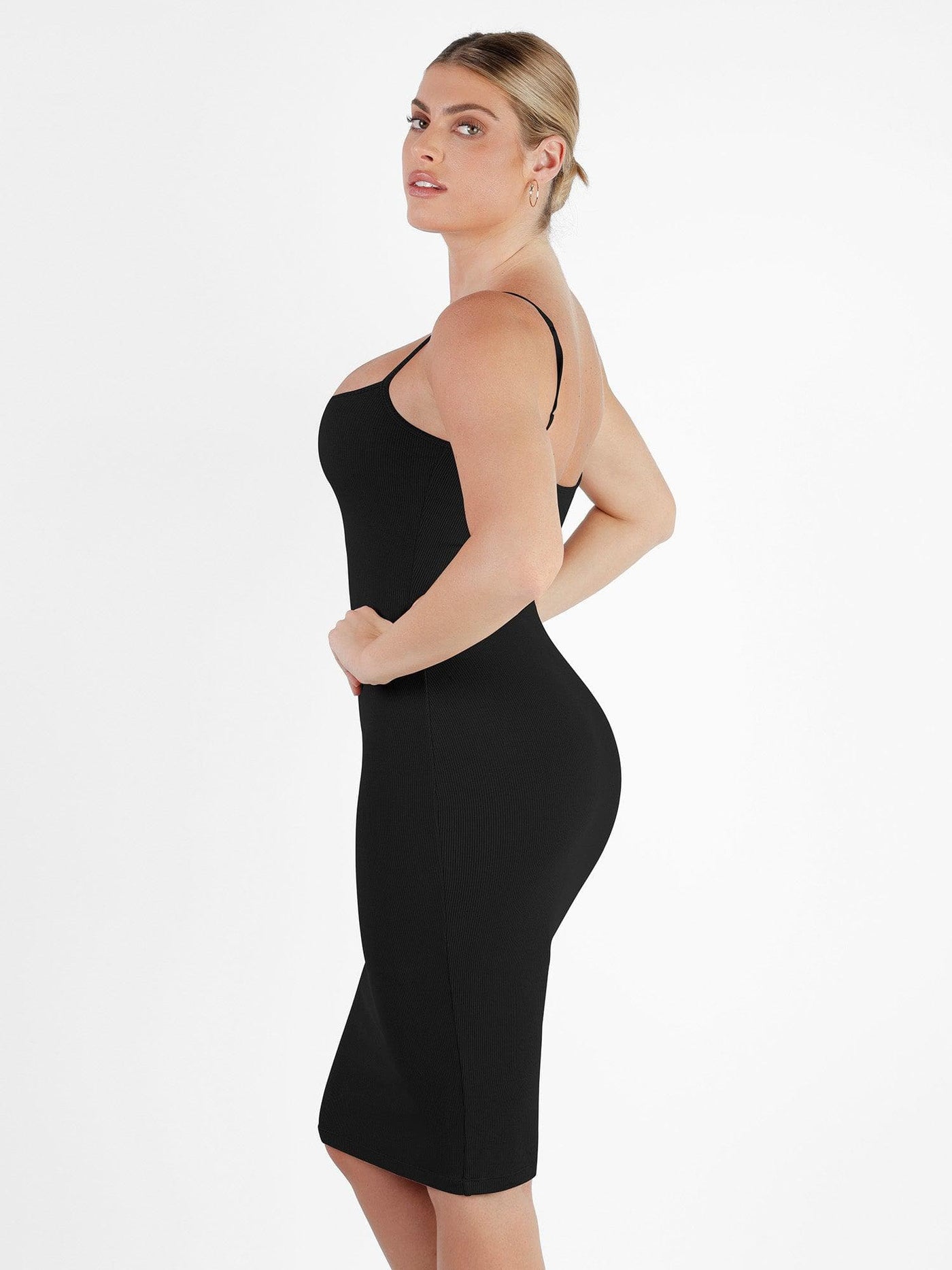 Shapewear Solid Modal Slimming Midi Slip Dress