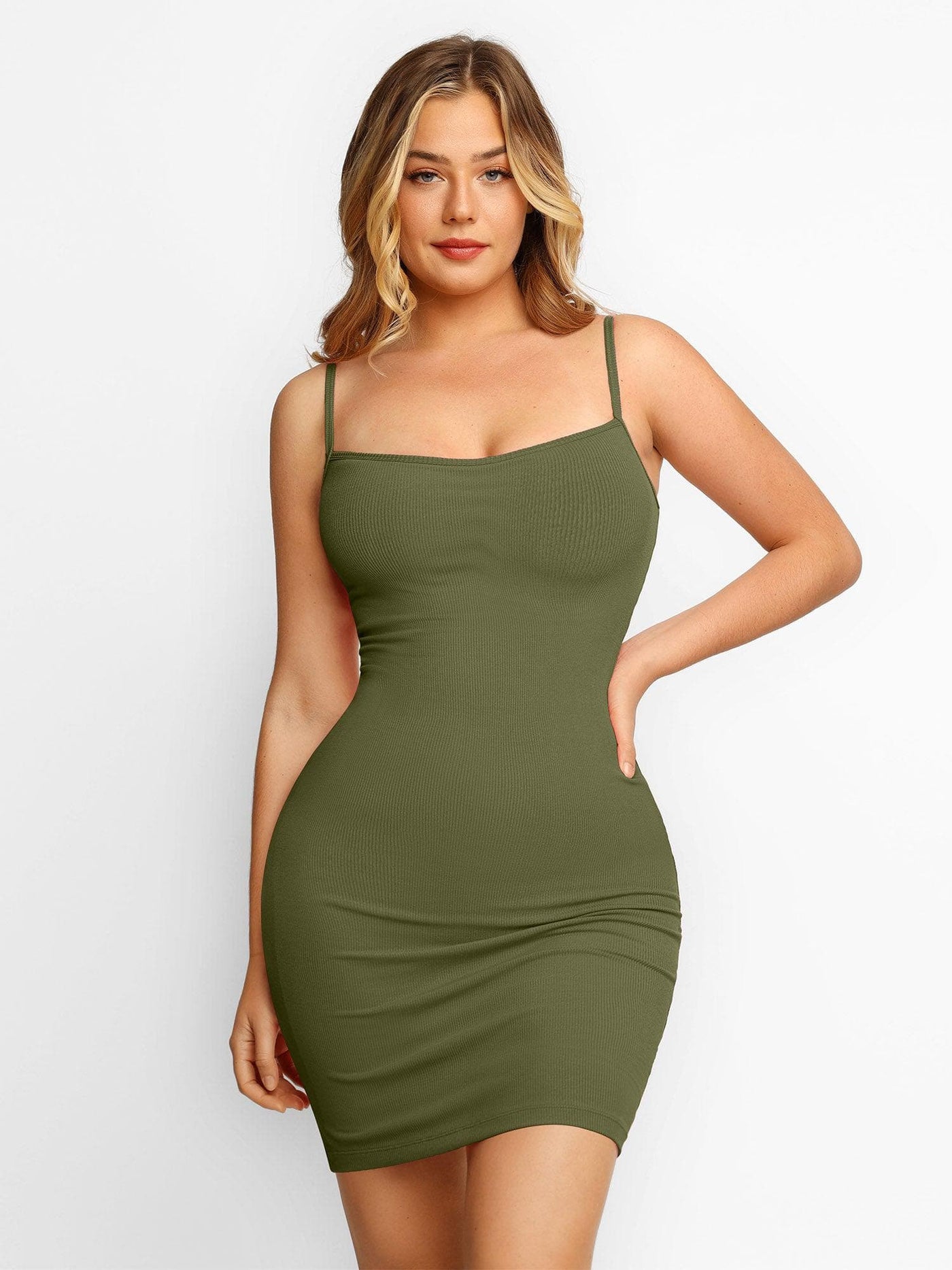 Shapewear Solid Modal Butt Lift Mini Slip Dress