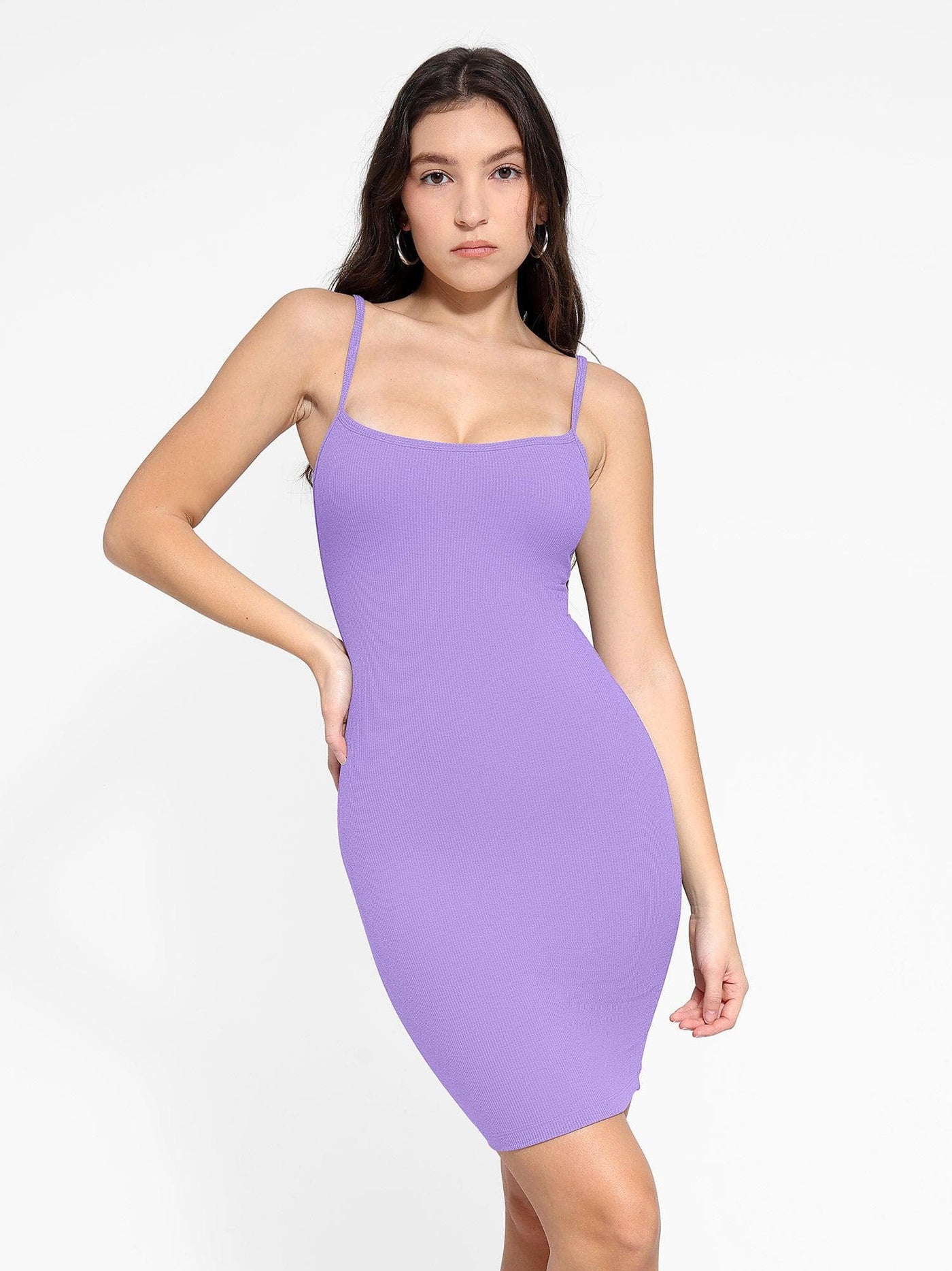 Shapewear Solid Modal Butt Lift Mini Slip Dress