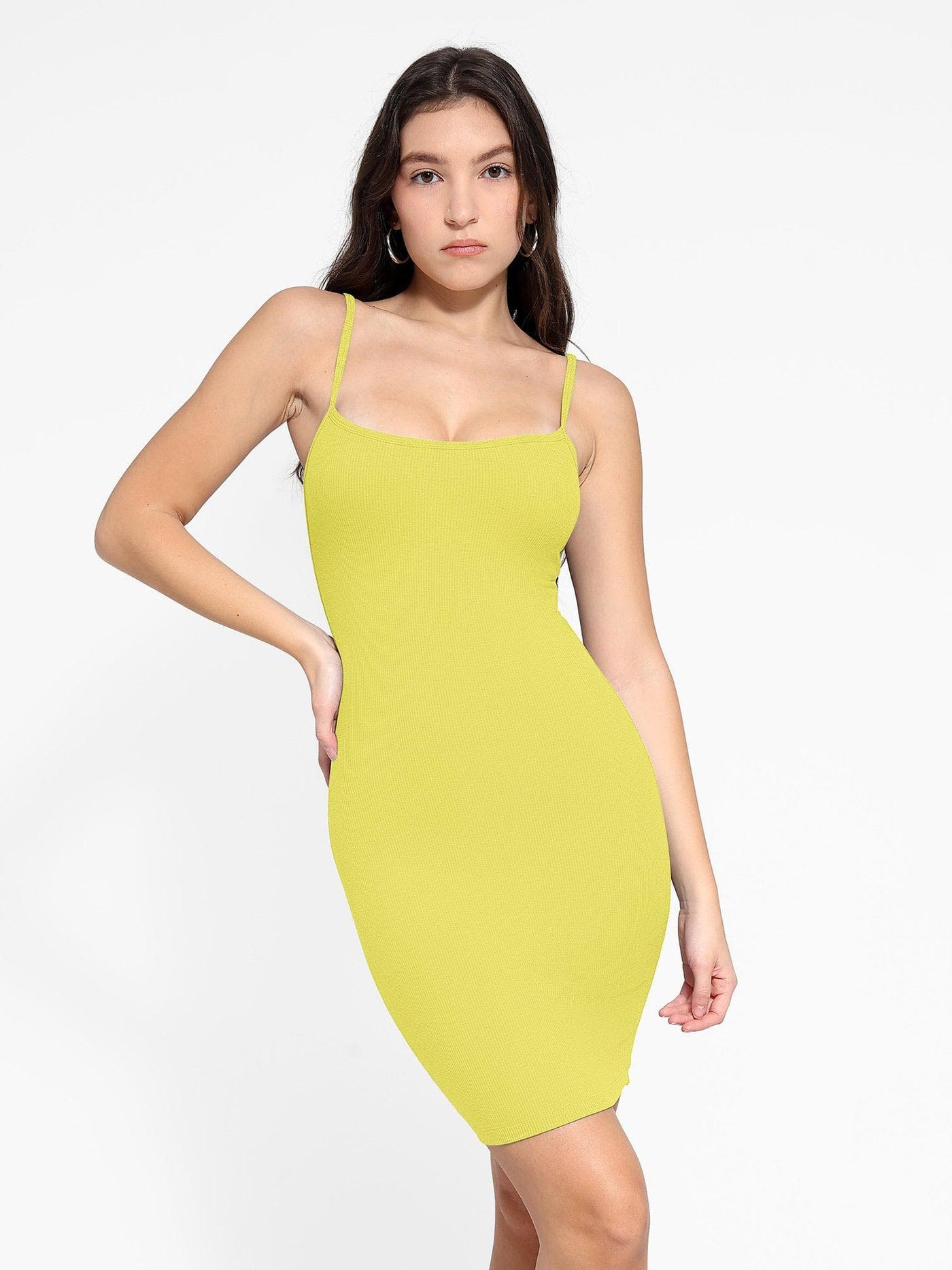 Shapewear Solid Modal Butt Lift Mini Slip Dress