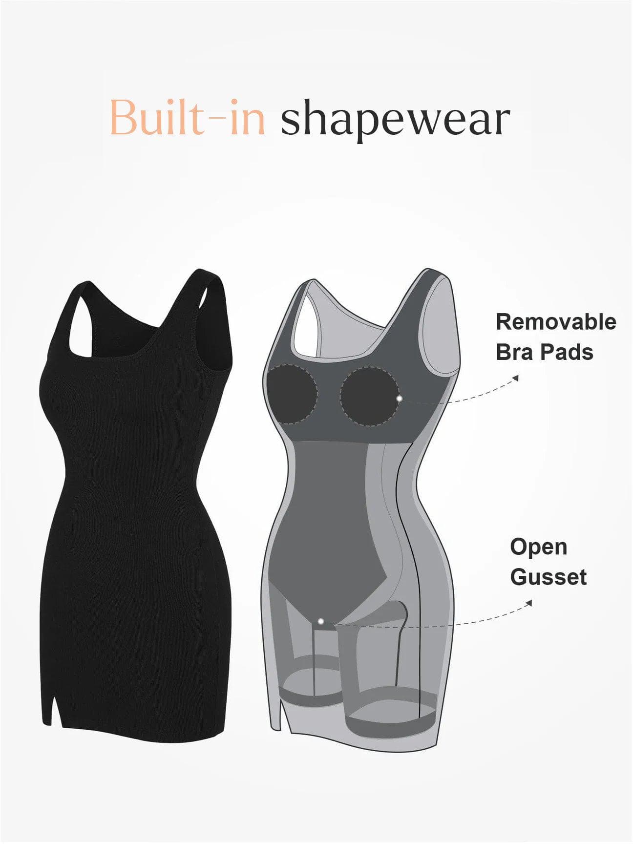 Shapewear Modal Sculpting Mini Tank Dress